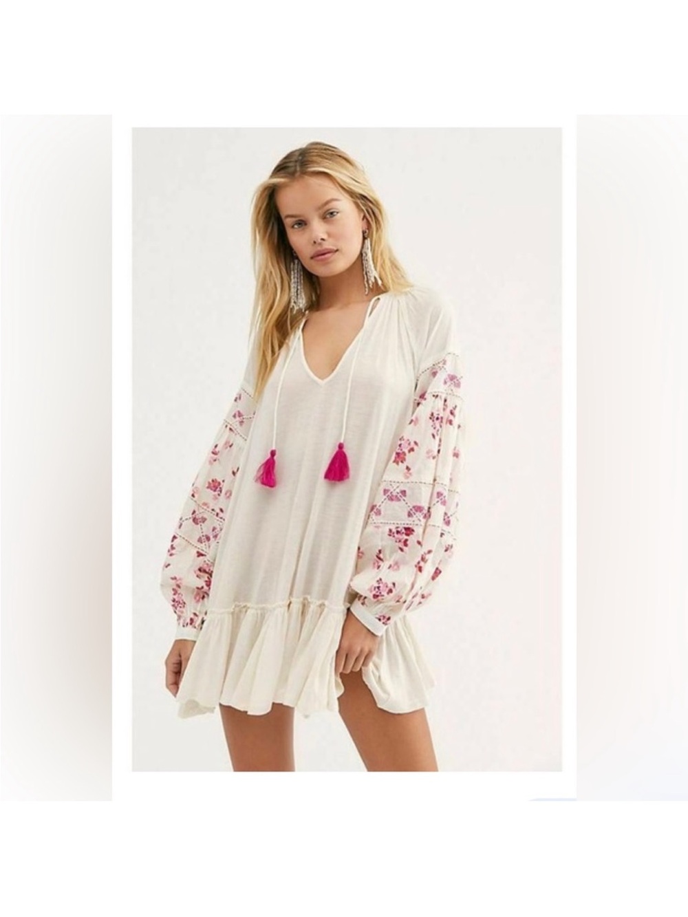 Free People Mix it Up tunic mini dress size large